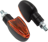 Bike It Short Stem Mini Spear Indicators With Black Body And Amber Lens